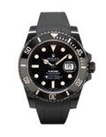 Rolex RLX Submariner Black Rubber Strap (Black)