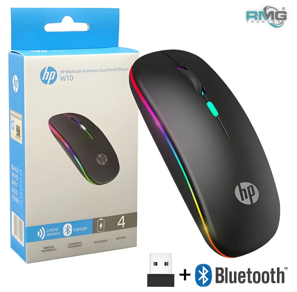 Rechargeable Wireless Mouse Bluetooth & USB Receiver