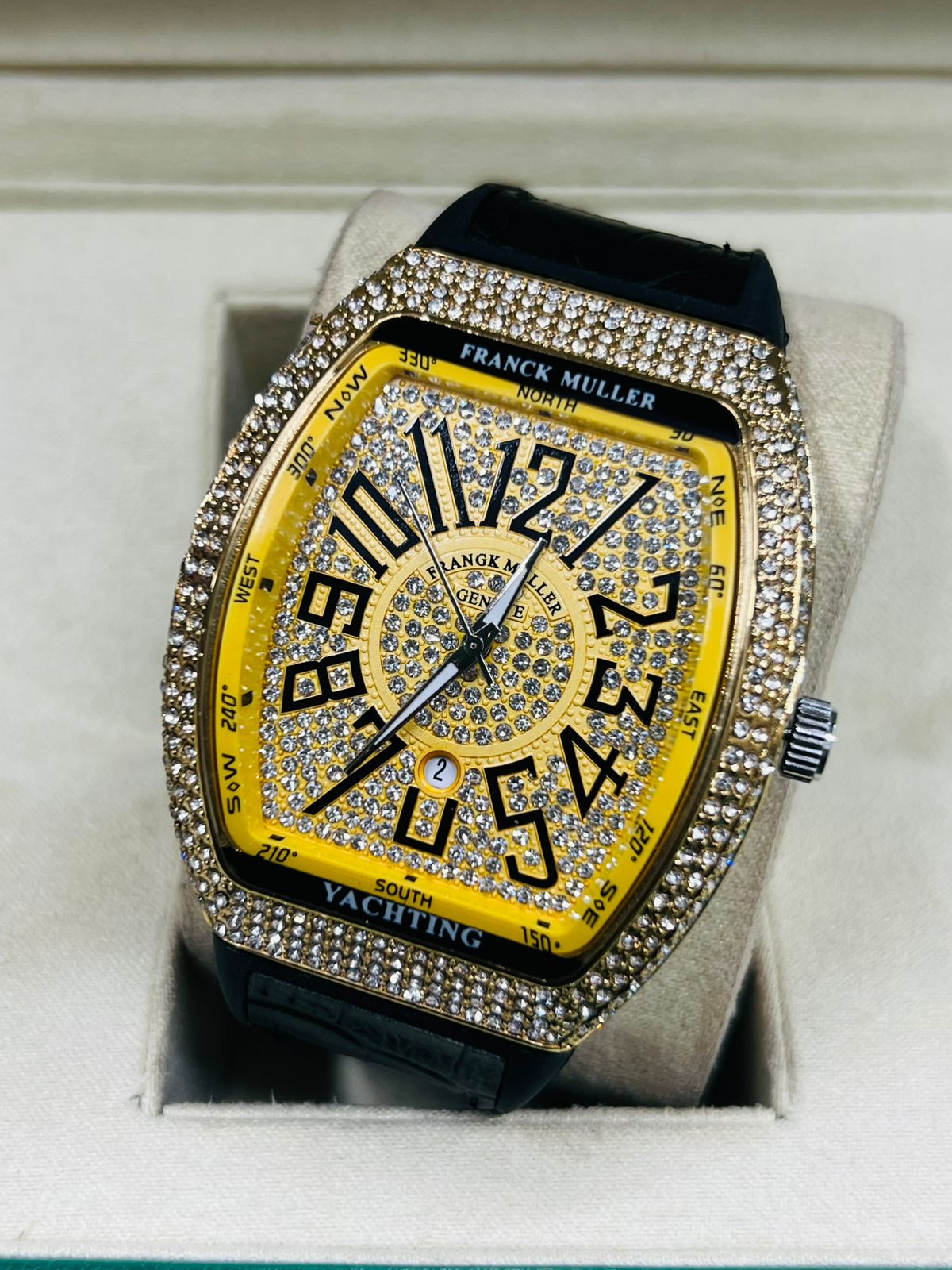 Frank Muller watch diamond on dial luxury mens watch