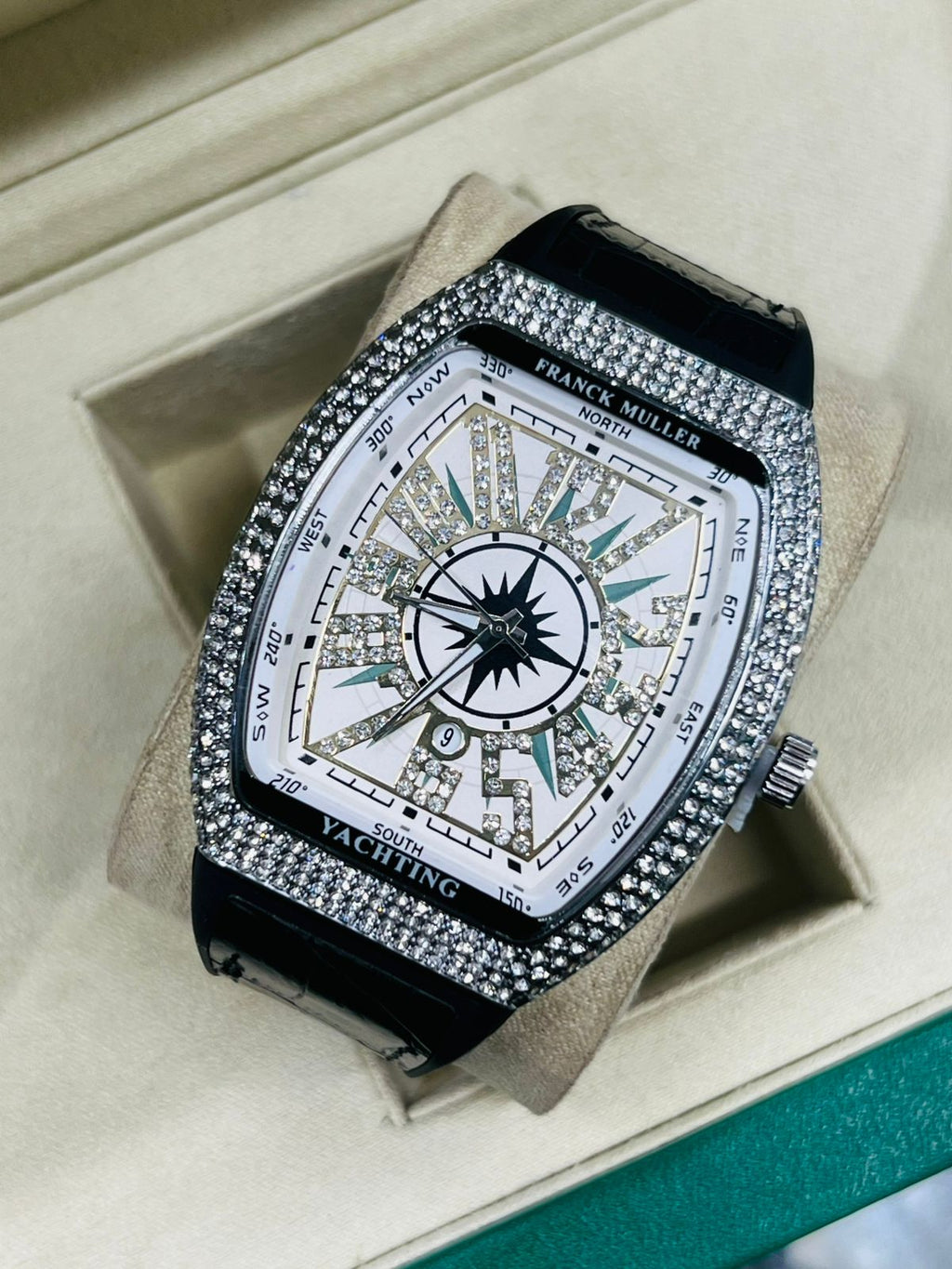 Frank Muller watch diamond on dial luxury mens watch